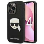 Etui KARL LAGERFELD Apple iPhone 14 Pro Saffiano Karl`s Head Patch Czarny Hardcase